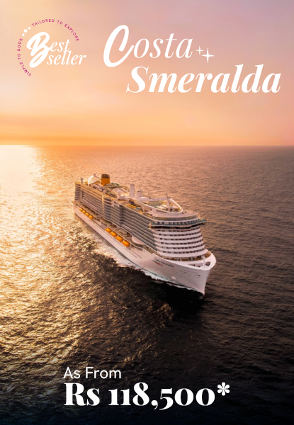 7 Nights on board Costa Smeralda on Full Board Basis with 2 nights’ stay in Milan